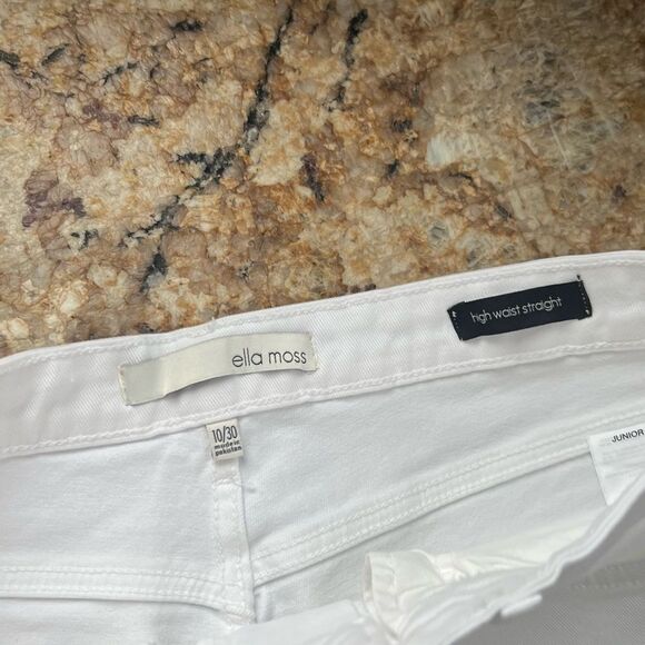 Ella Moss White High Waist Straight Jean - Picture 7 of 8